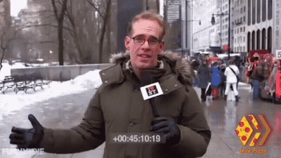 Man Holding Microphone Saying I Love NY GIF