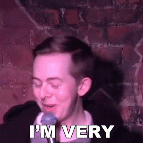 Man Holding Microphone Saying I'm Very GIF