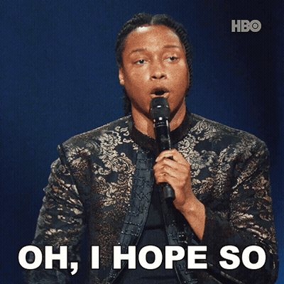 Man Holding Microphone Saying Oh I Hope So GIF