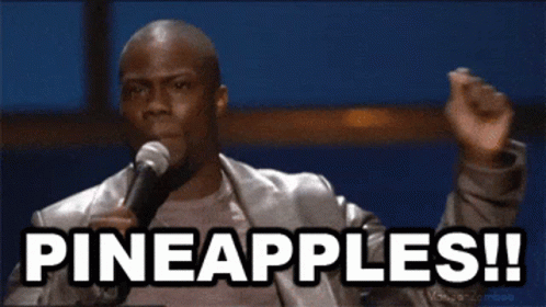 Man Holding Microphone Saying Pineapples GIF