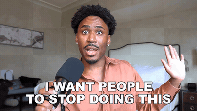 Man Holding Microphone Saying Stop Doing This GIF
