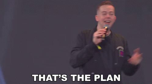 Man Holding Microphone Saying That's The Plan GIF