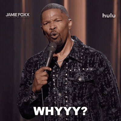 Man Holding Microphone Saying Whyyy GIF