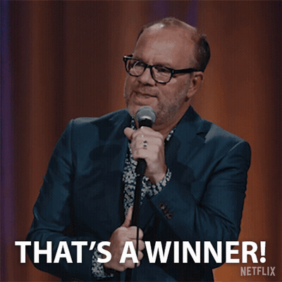 Man Holding Microphone Winner GIF