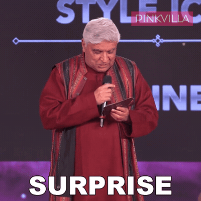 Man Holding Microphone With Surprise GIF