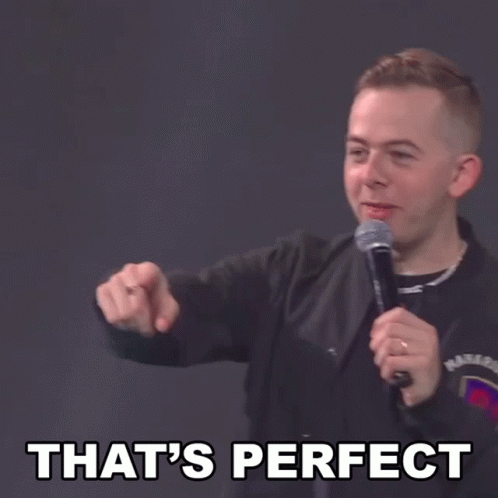 Man Holding Microphone With That's Perfect GIF