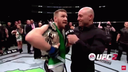 Man Holding Microphone With UFC GIF