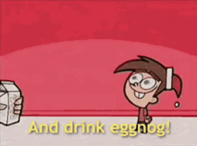 Man Holding Milk Next To Boy Saying Drink Eggnog GIF