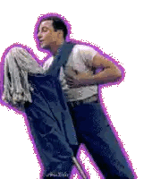 Man Holding Mop Sticker