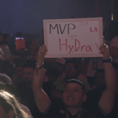Man Holding MVP Hydra Sign GIF
