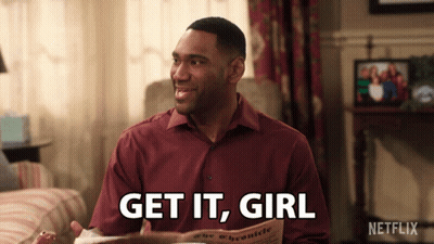 Man Holding Newspaper Saying Get It Girl GIF