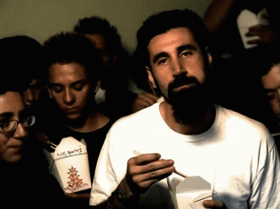 Man Holding Noodles Box GIF
