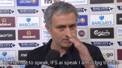 Man Holding Nose In Front Of Barclays And Carlsberg Ads GIF