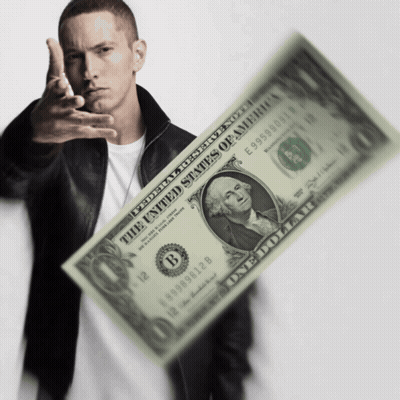 Man Holding One Dollar Bill GIF