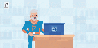 Man Holding P Card At Ballot Box GIF