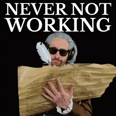 Man Holding Paper Never Not Working GIF