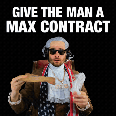 Man Holding Paper Saying Give Him Max Contract GIF