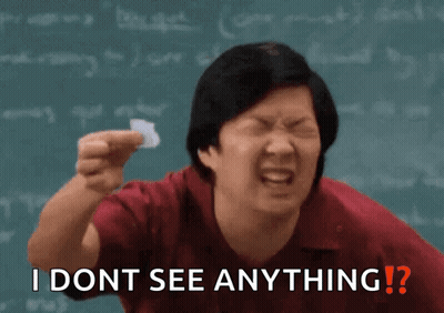 Man Holding Paper Saying I Dont See Anything GIF