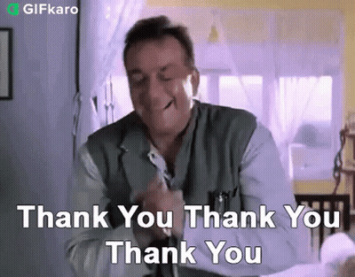Man Holding Paper Saying Thank You GIF