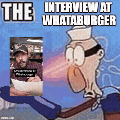 Man Holding Paper Saying The Interview At Whataburger GIF