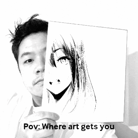 Man Holding Paper With Girl Picture GIF