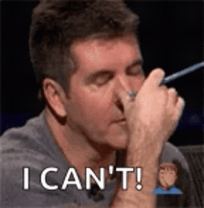 Man Holding Pen To Nose Saying Cant GIF