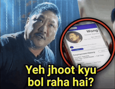 Man Holding Phone With Wong GIF