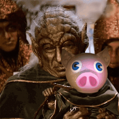 Man Holding Pig With Blue Eyes GIF