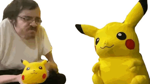 Man Holding Pikachu Duo Sticker