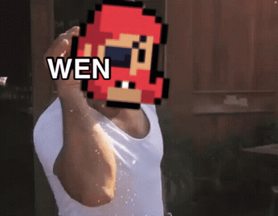 Man Holding Pixelated Wen Face GIF