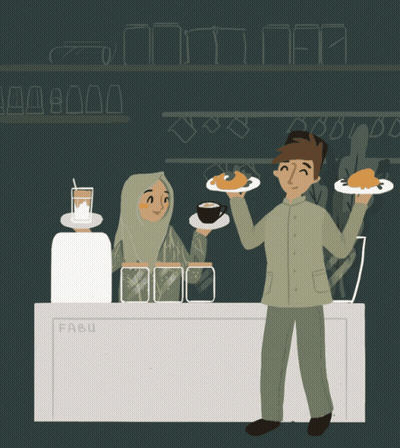 Man Holding Plate Of Food Selamat Hari Raya GIF