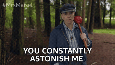 Man Holding Plunger Saying You Constantly Astonish Me GIF
