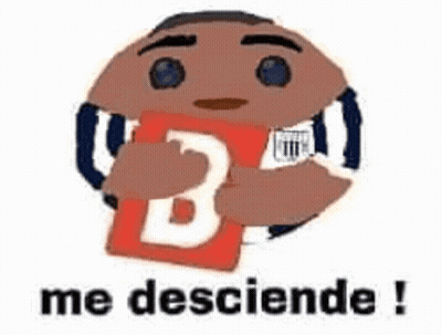 Man Holding Red B Saying Me Desciende! GIF