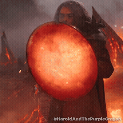 Man Holding Red Harold Shield GIF