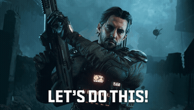 Man Holding Rifle Saying Let's Do This GIF