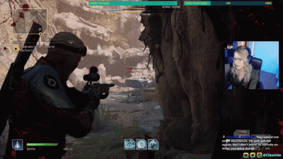 Man Holding Rifle Woman Sitting Video Game GIF