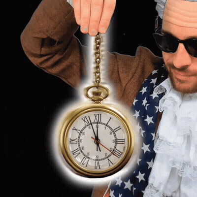 Man Holding Roman Numeral Pocket Watch GIF