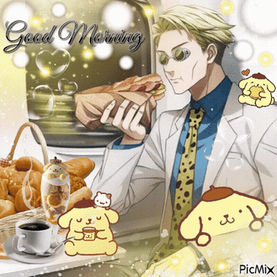 Man Holding Sandwich Good Morning GIF