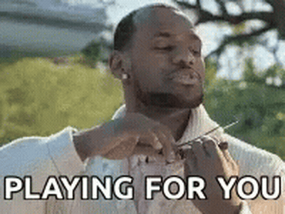 Man Holding Scissors Saying Playing For You GIF