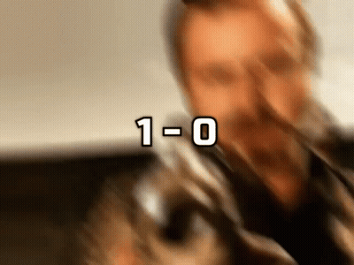 Man Holding Scoreboard Saying Modest GIF