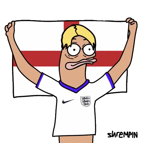 Man Holding Shrempin Flag Sticker