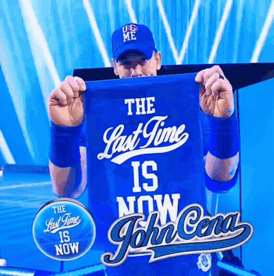 Man Holding Sign The Last Time Is Now John Cena GIF