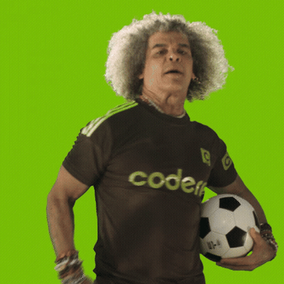 Man Holding Soccer Ball In Code Shirt GIF