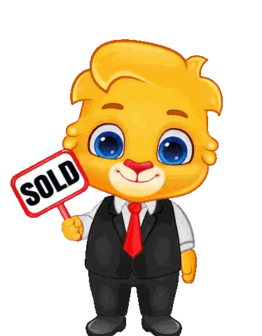 Man Holding Sold Sign Sticker