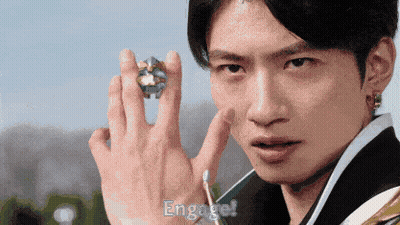 Man Holding Something Saying Engage GIF