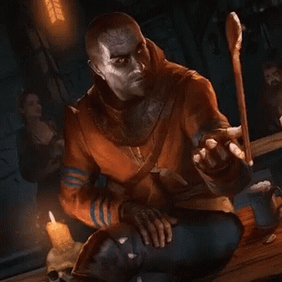 Man Holding Spoon And Candle GIF