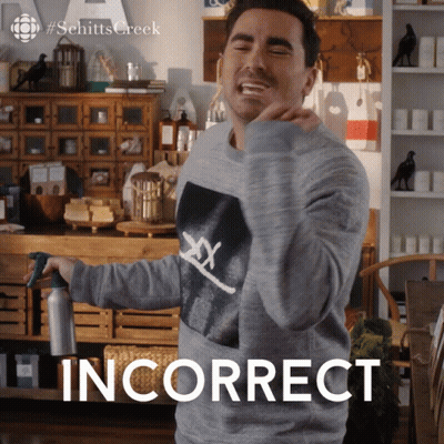 Man Holding Spray Bottle And Incorrect Sign GIF