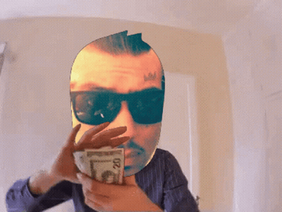 Man Holding Stack Of Money With Number 20 GIF