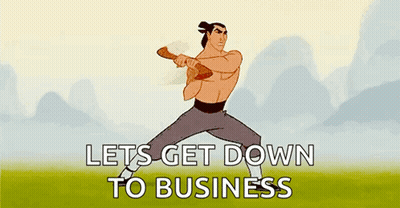 Man Holding Stick Lets Get Down To Business GIF