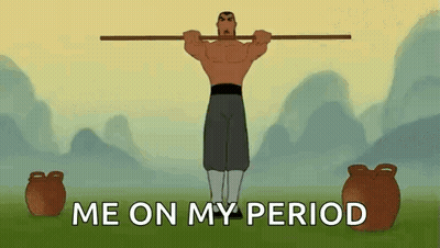 Man Holding Stick Me On My Period GIF